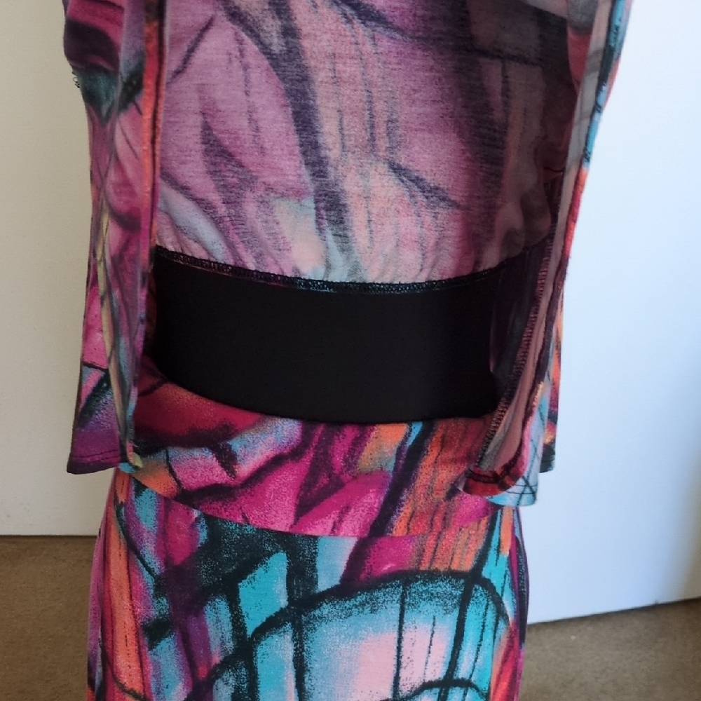 Copper Key Multicolor Abstract 2 Piece Top & Maxi Skirt Set - Picture 5 of 9